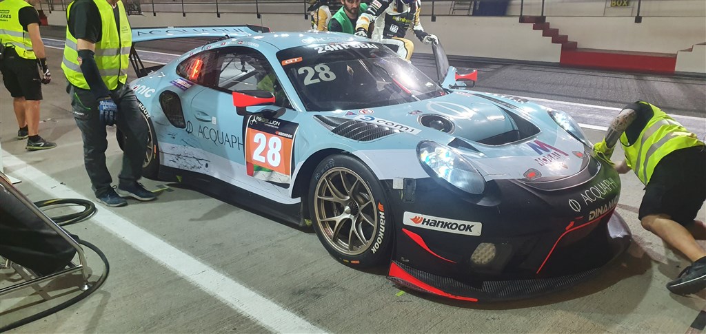 Det var kun under træningen og tidtagningen, at Mikkel O. Pedersen kørte i Dinamic Motorsports Porsche